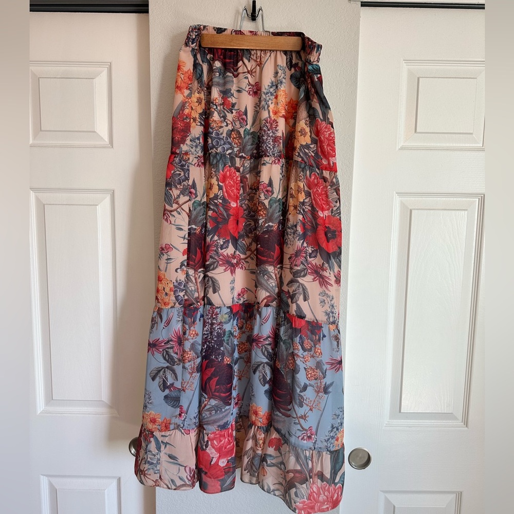 Floral maxi skirt from Anthropologie